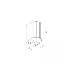 E421 OUTDOOR WALL LED LIGHT 4x1W 3000K GRAPHITE ALUMINIUM IP 54 Zambelis Lights