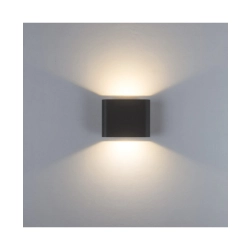 E433 OUTDOOR WALL LED UP-DOWN LIGHT 6W 3000K-4000K SANDY BLACK ALUMINIUM IP65 Zambelis Lights