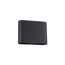 E433 OUTDOOR WALL LED UP-DOWN LIGHT 6W 3000K-4000K SANDY BLACK ALUMINIUM IP65 Zambelis Lights