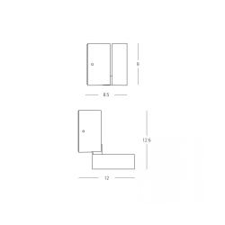 E435 OUTDOOR WALL LED LIGHT 6W 3000K MOVABLE SANDY BLACK ALUMINIUM IP65 Zambelis Lights