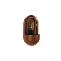 E438 OUTDOOR WALL LIGHT 1xE27 MAX 15W DARK BROWN ALUMINIUM IP65 Zambelis Lights