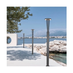 E445 OUTDOOR LAMP POST LED LIGHT 15.5W 3000K GRAPHITE ALUMINIUM IP65 Zambelis Lights