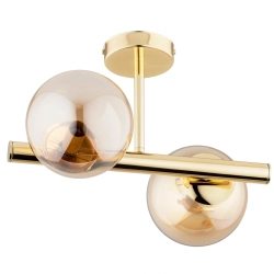 Lampa sufitowa ERAL ZŁOTA 2xE14 38cm 62323 ALFA