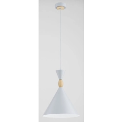 Lampa wisząca Feryt 1xE27 szara/drewniana 61597 ALFA