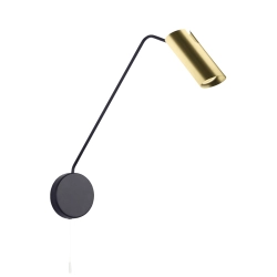 kinkiecik.pl Futuro 1 kinkiet złoty/czarny z wysięgnikiem LP-17001/1WL GD/BK Light Prestige