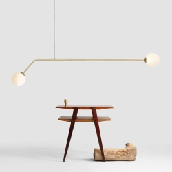 LAMPA WISZĄCA 2-PŁ. PURE ZŁOTY (średnica klosza 14cm) 1064H30 ALDEX - zdjęcie dodatkowe 1