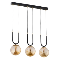 Lampa wisząca GEMMA CZARNO-ZŁOTA 3xE14 62359 ALFA