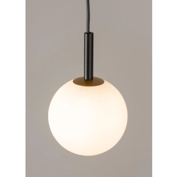kinkiecik.pl Lampa wisząca kula mleczna czarna Sigma Lighting GAMA 1 33404