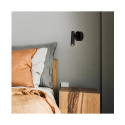 H48-B HOTEL SCONCE LED 3W 3000K METAL - ALUMINIUM BLACK Zambelis Lights