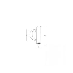 H48-G HOTEL SCONCE LED 3W 3000K METAL - ALUMINIUM GOLD Zambelis Lights