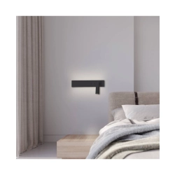 H54 HOTEL SCONCE LED 3W+10W BLACK MATT Zambelis Lights