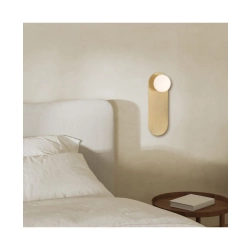 H64 BEDROOM SCONCE 1XG9 GOLD MAT Zambelis Lights