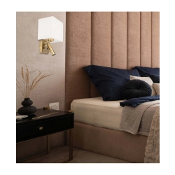 H73 SCONCE LED 3W 1XE27 BRUSHED BRASS - BEIGE Zambelis Lights