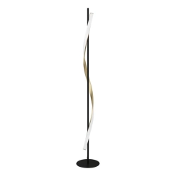 CONAPRATO Lampa podłogowa LED czarny/mosiądz 2500lm 2700-6500K 902138 EGLO