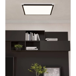 MORADILLO Plafon LED 59,5 cm czarny kwadratowy oprawa sufitowa 902371 EGLO