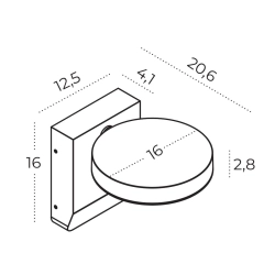 Kinkiet IVER AZ5701 LED 20W 3000K IP54 SENSOR ciemny szary AZZARDO