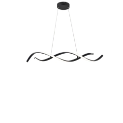 Lampa wisząca Jersey czarny mat z pilotem i ściemniaczem 336801-30 REALITY