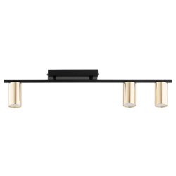 Lampa sufitowa KANON CZARNA ZŁOTA 3xGU10 68cm 62548 ALFA