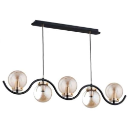 kinkiecik.pl Nowoczesna lampa wisząca KORDA GOLD OP. OŚW. 5 PŁ 62155 ALFA