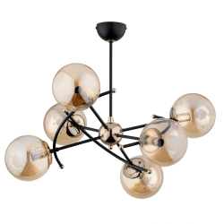 Lampa sufitowa KOSMITO CZARNO-ZŁOTA 6xE14 61cm 63171 ALFA
