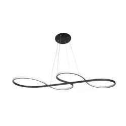 Lampa wisząca SERPENTINE Decoracyjna 60W + Pilot czarna - zdjęcie produktu
