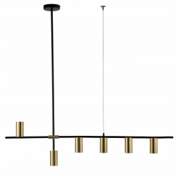 kinkiecik.pl Arizona 6 linia wisząca czarny/złoty LP-074/6PL BK/GD Light Prestige