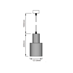 kinkiecik.pl Tokio wisząca 1 Tuba duża Czarna LP-787/1P L BK LIGHT PRESTIGE