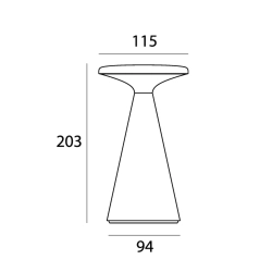 Lampa stołowa Funghi czarna IP44 T0063 MaxLight