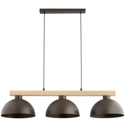 Lampa wisząca VERTA 3xE27 brązowy jasne drewno 62624 ALFA