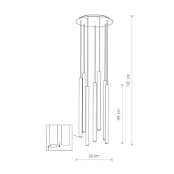 Lampa wisząca LASER BLACK VII 8920 Nowodvorski - zdjęcie dodatkowe 1