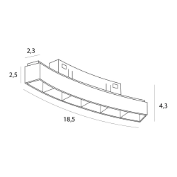 Magnetic M0040N Lampa Magnetyczna Liniowa Biała System On/off 6W 349LM 3000K Maxlight
