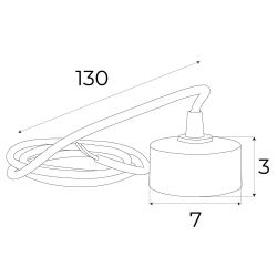 Magnetic MA0026 Podsufitka - adaptor do zewnętrznego przyłącza prądu do szyn magnetycznych, kolor biały Maxlight