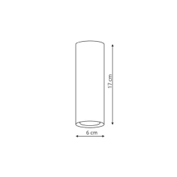 kinkiecik.pl Manacor oczko czarne ze złotym ringiem 17 cm LP-232/1D - 170 BK/GD Light Prestige