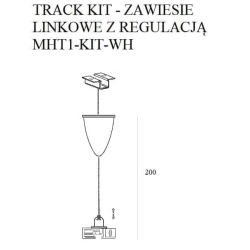 ZAWIESIE LINKOWE Z UCHWYTEM 2 M MHT1-KIT-WH BIAŁE MaxLight - zdjęcie dodatkowe 1