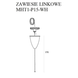 ZAWIESIE LINKOWE 1,5M BIAŁE MHT1-P15-WH MaxLight - zdjęcie dodatkowe 1