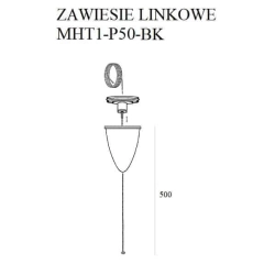 ZAWIESIE LINKOWE 5M CZARNE MHT1-P50-BK MaxLight - zdjęcie dodatkowe 1