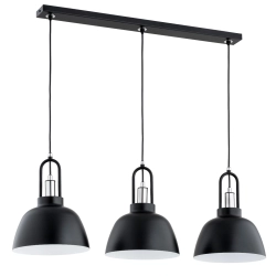Lampa wisząca MIRAVE CZARNA CHROM 3xE27 62376 ALFA