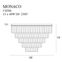 MONACO C0206 PLAFON ZŁOTY MaxLight - zdjęcie dodatkowe 1