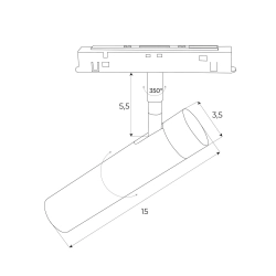 LLampa Magnetyczna Złota System Dali 8w 578LM 3000K M0049D MaxLight