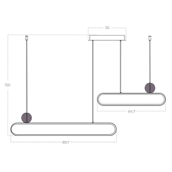 Lampa wisząca NICODEMO V2 PENDANT 60W/3000K 3-STEP DIMM AZ5780 AZZARDO