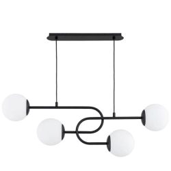 Lampa wisząca Nari 4xE14 czarna biała 63372 ALFA