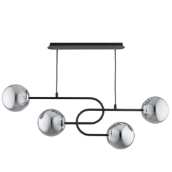 Lampa wisząca Nari 4xE14 czarna chrom 63332 ALFA