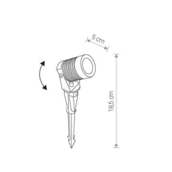 Lampa ogrodowa SPIKE LED M 9100 Nowodvorski IP54 - zdjęcie dodatkowe 1