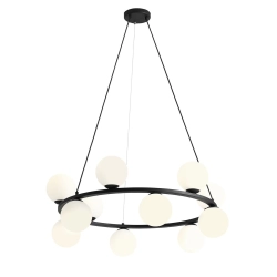 LAMPA WISZĄCA KRONE 12 CZARNY 1085R1 ALDEX - zdjęcie produktu