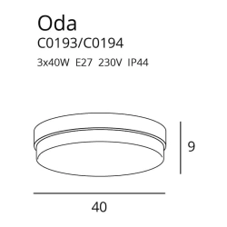 ODA C0194 PLAFON CZARNY IP44 MaxLight - zdjęcie dodatkowe 1