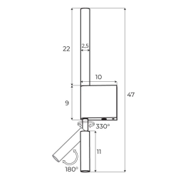 Kinkiet Organic Złoto Szczotkowane W0341 MaxLight