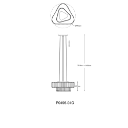 Lampa wisząca HELIOS P0496-04G-F7AC ZUMA LINE
