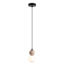 Lampa wisząca Modern 5w, Opal + Medium Brown P0625 MaxLight - zdjęcie produktu