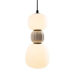 Lampa wisząca Modern 13w, Opal + Light Grey P0627 MaxLight