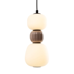 Lampa wisząca Modern 13w, Opal + Medium Brown P0628 MaxLight